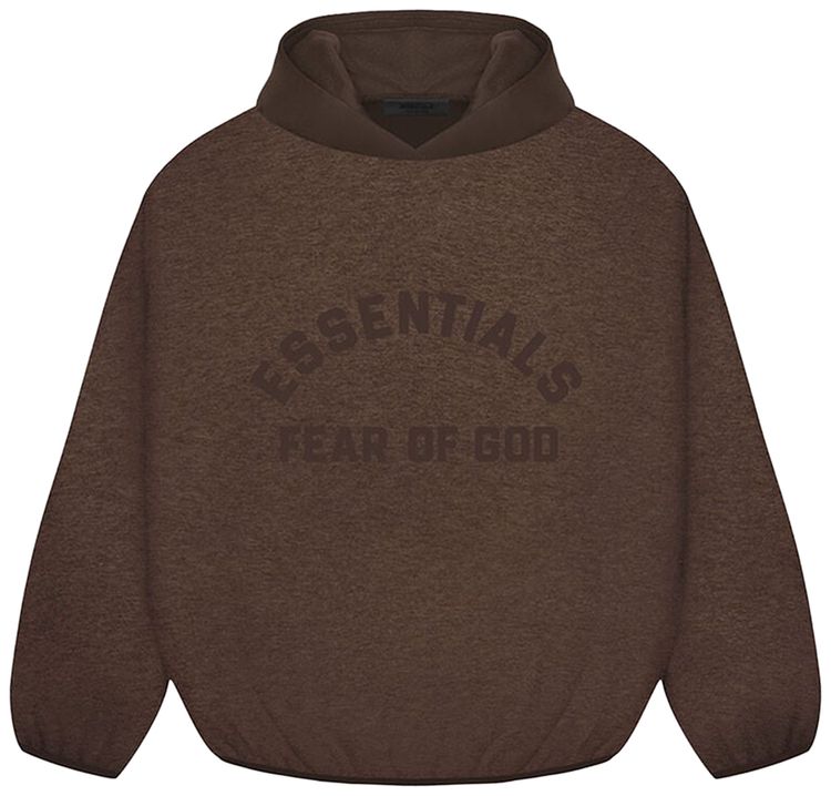 Fear of God Essentials Nylon Fleece Hoodie 'Heather Wood/Wood'