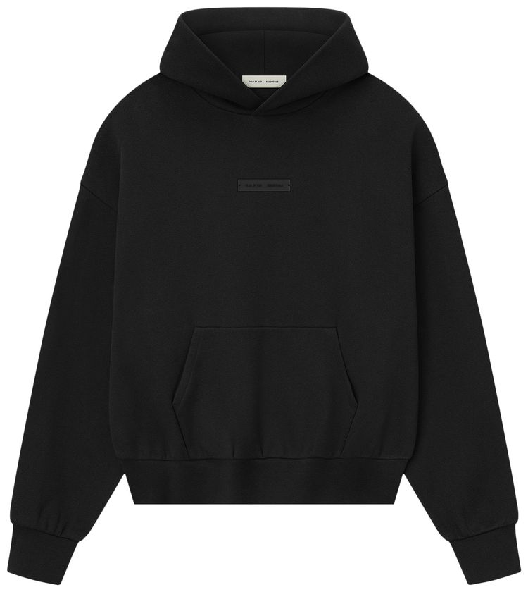 Fear of God Essentials Classic Fleece Hoodie 'Jet Black'
